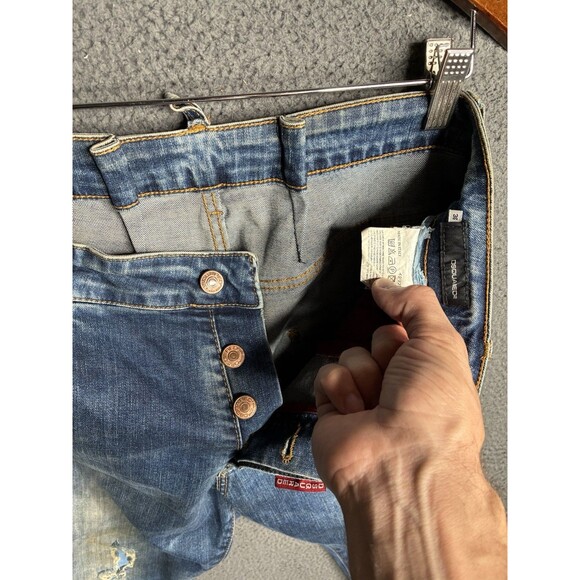 Dsquared2 Jeans Mens 32 Blue Distressed Slim Fit Denim Italy - Picture 5 of 16
